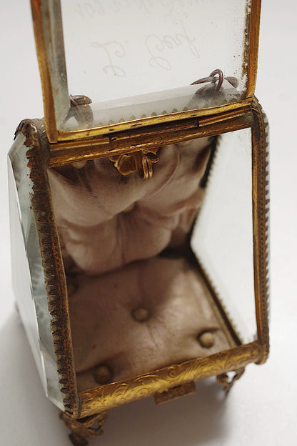 アンティークガラスケース/Porte-montre antique .FR a l'epoque