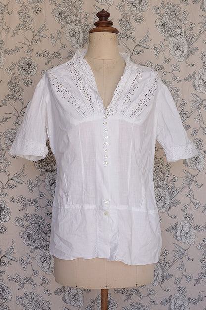 アンティークブラウス5/vêtement ancien/antique  blouse .FR a l'epoque
