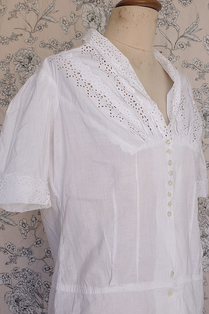アンティークブラウス5/vêtement ancien/antique  blouse .FR a l'epoque