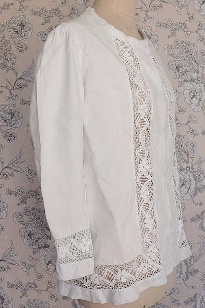 アンティークリネンブラウス/vêtement ancien/antique  blouse .FR a l'epoque