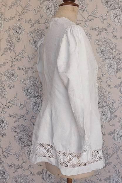 アンティークリネンブラウス/vêtement ancien/antique  blouse .FR a l'epoque