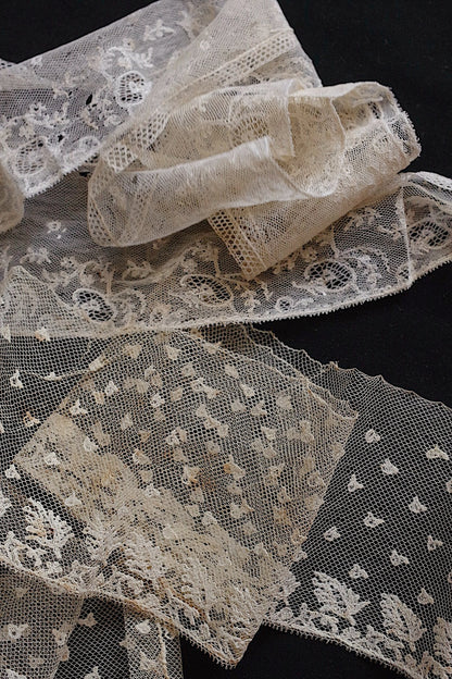 アンティークレース110cm 105cm/dentelle ancienne/antique lace .FR a l'epoque