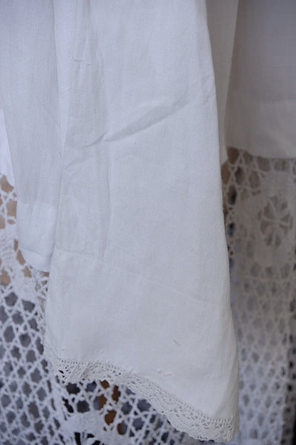 アンティーク教会チュニック1/aube antique/church tunic .FR a l'epoque