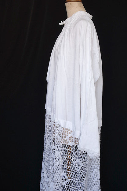 アンティーク教会チュニック1/aube antique/church tunic .FR a l'epoque