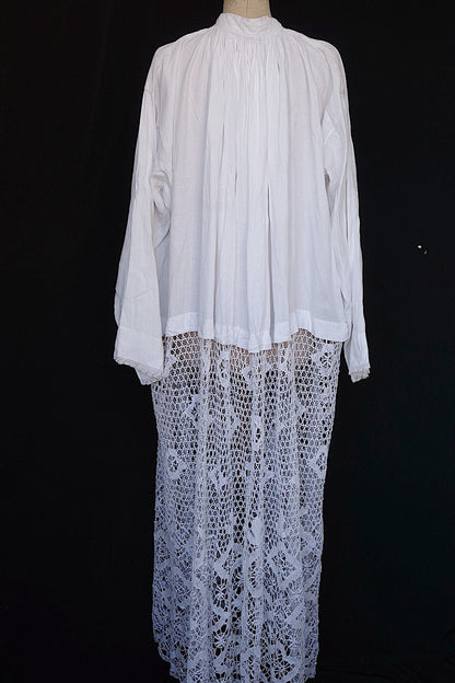 アンティーク教会チュニック1/aube antique/church tunic .FR a l'epoque