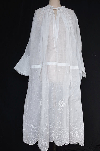 アンティーク教会チュニック3/aube antique/church tunic .FR a l'epoque