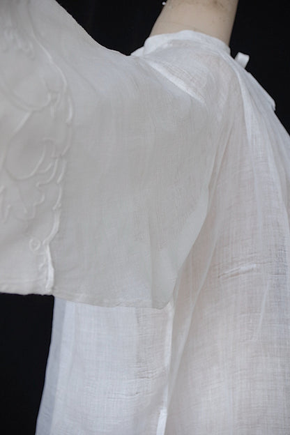 アンティーク教会チュニック3/aube antique/church tunic .FR a l'epoque