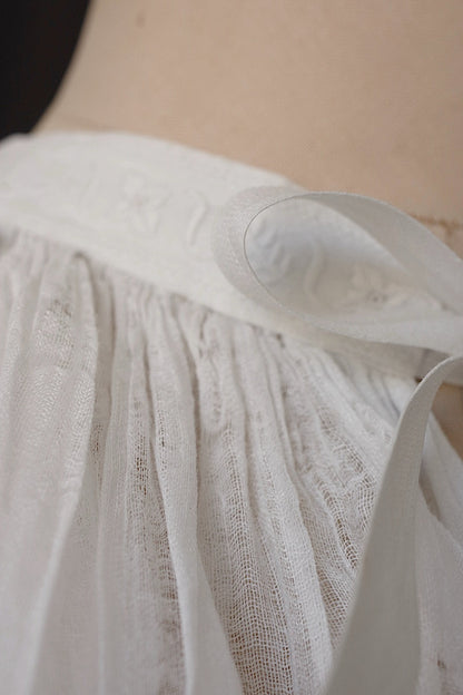 アンティーク教会チュニック3/aube antique/church tunic .FR a l'epoque