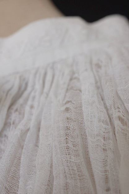 アンティーク教会チュニック3/aube antique/church tunic .FR a l'epoque