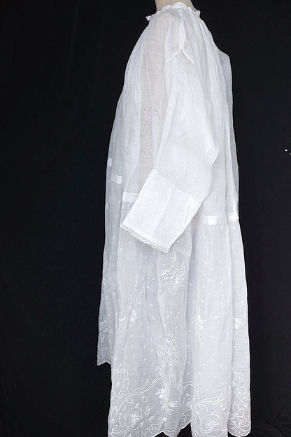 アンティーク教会チュニック3/aube antique/church tunic .FR a l'epoque