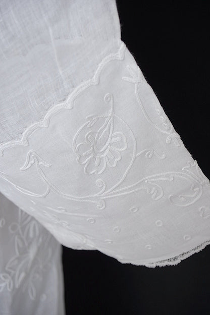 アンティーク教会チュニック3/aube antique/church tunic .FR a l'epoque