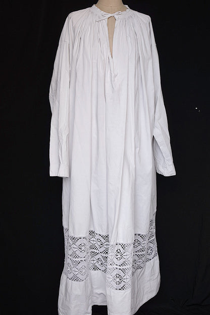 アンティーク教会チュニック4/aube antique/church tunic .FR a l'epoque