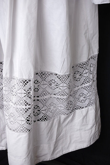 アンティーク教会チュニック4/aube antique/church tunic .FR a l'epoque