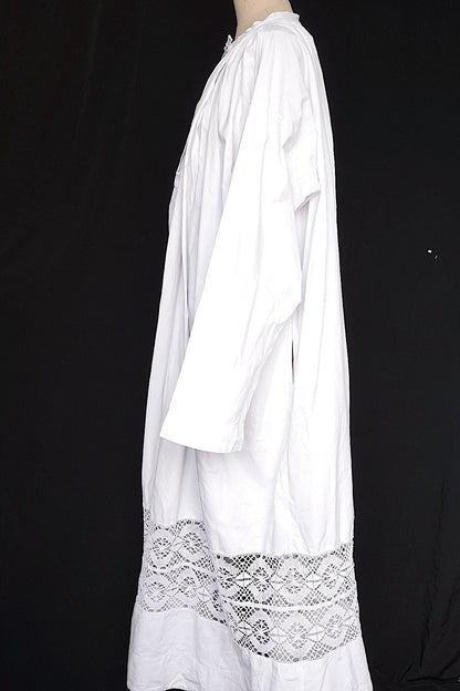 アンティーク教会チュニック4/aube antique/church tunic .FR a l'epoque