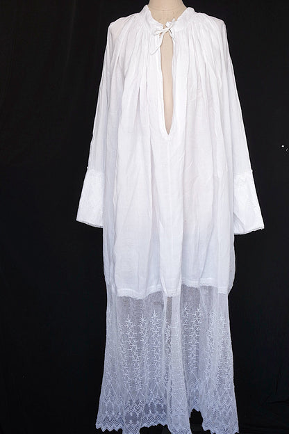 アンティーク教会チュニック5/aube antique/church tunic .FR a l'epoque