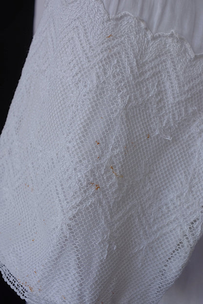 アンティーク教会チュニック5/aube antique/church tunic .FR a l'epoque