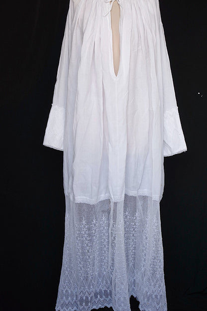 アンティーク教会チュニック5/aube antique/church tunic .FR a l'epoque