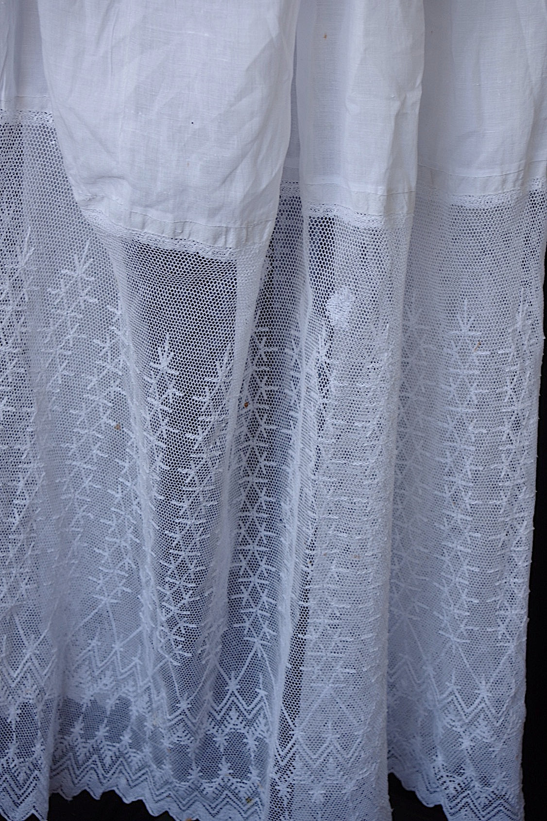 アンティーク教会チュニック5/aube antique/church tunic .FR a l'epoque