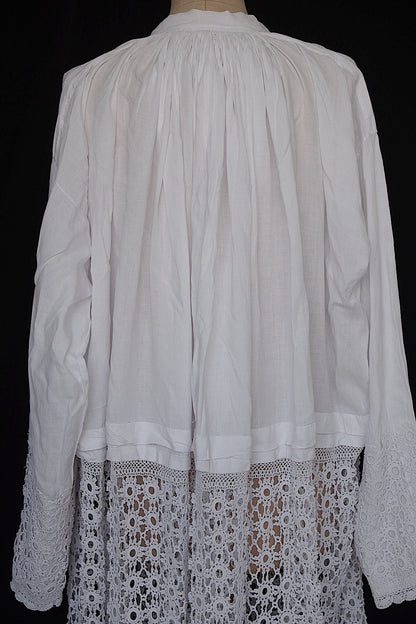 アンティーク教会チュニック7/aube antique/church tunic .FR a l'epoque