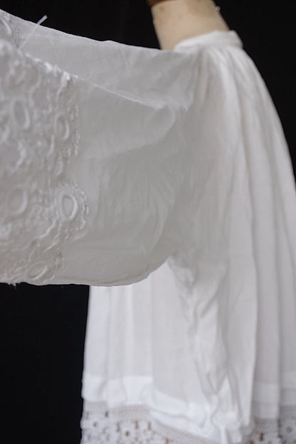 アンティーク教会チュニック7/aube antique/church tunic .FR a l'epoque