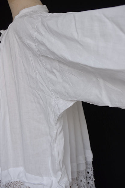 アンティーク教会チュニック7/aube antique/church tunic .FR a l'epoque