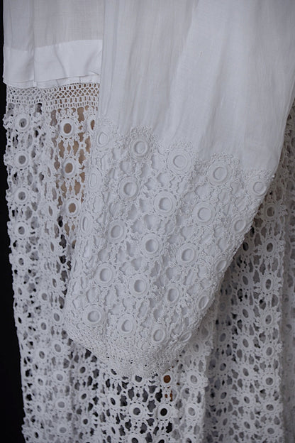 アンティーク教会チュニック7/aube antique/church tunic .FR a l'epoque