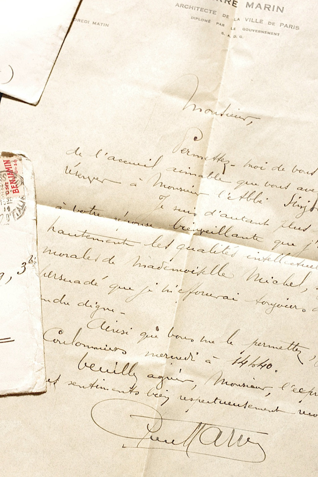 アンティーク手紙/lettre ancienne .FR a l'epoque