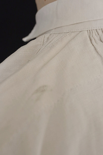 アンティークグランパシャツ1/vêtement ancien/antique linen shirt mem's .FR a l'epoque