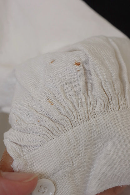 アンティークグランパシャツ1/vêtement ancien/antique linen shirt mem's .FR a l'epoque