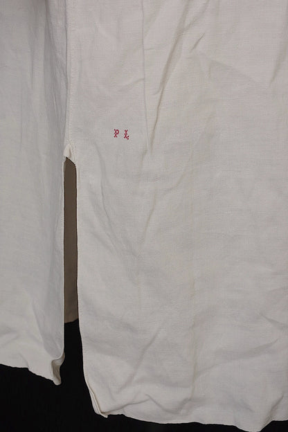 アンティークグランパシャツ1/vêtement ancien/antique linen shirt mem's .FR a l'epoque