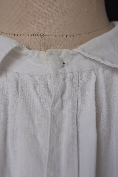 アンティークグランパシャツ2/vêtement ancien/antique linen shirt mem's .FR a l'epoque