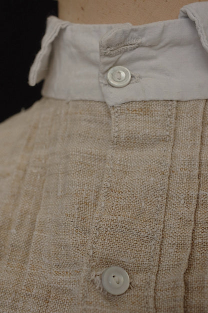 アンティークグランパシャツ3/vêtement ancien/antique chanvre shirt mem's .FR a l'epoque