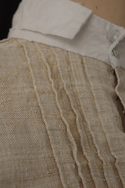 アンティークグランパシャツ3/vêtement ancien/antique chanvre shirt mem's .FR a l'epoque