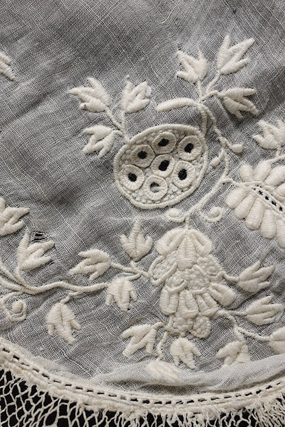 アンティーク刺繍ハンカチ2/dentelle ancienne /antique .FR a l'epoque