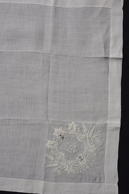 アンティーク刺繍ハンカチ3/dentelle ancienne /antique .FR a l'epoque