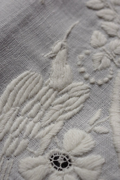 アンティーク刺繍ハンカチ4/dentelle ancienne /antique .FR a l'epoque