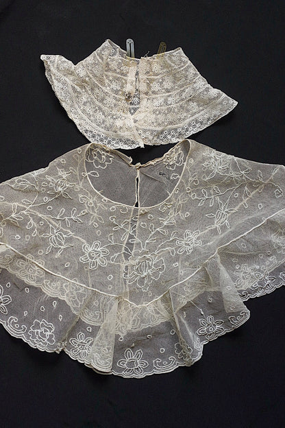 アンティークレース襟/dentelle ancienne  /antique .FR a l'epoque
