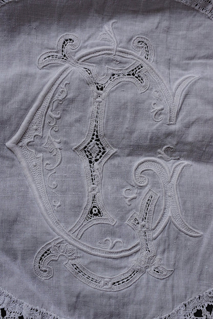 アンティーク刺繍素材用/dentelle ancienne  /antique lace .FR a l'epoque