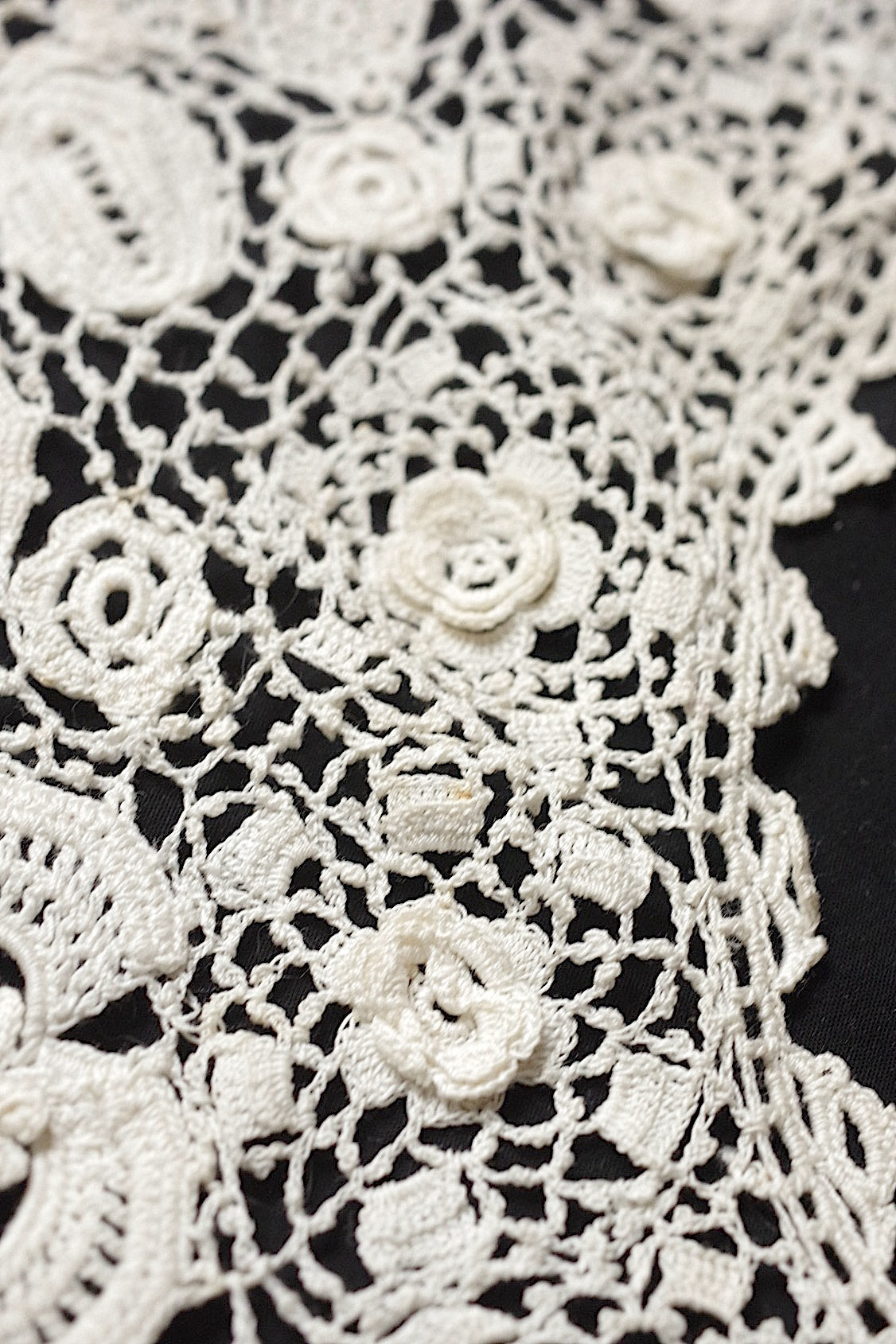 アンティークレース襟クロシェ/dentelle ancienne/antique lace .FR a l'epoque