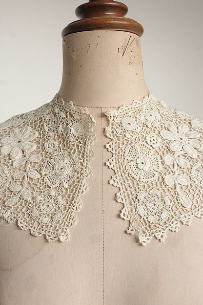 アンティークレース襟クロシェ/dentelle ancienne/antique lace .FR a l'epoque