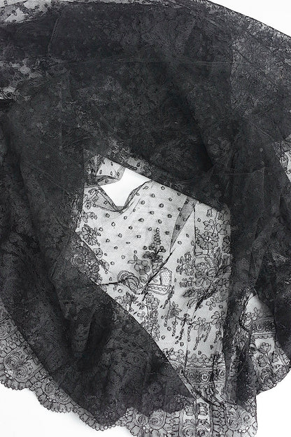 アンティークレースシャンティイ/dentelle ancienne/antique lace .FR a l'epoque