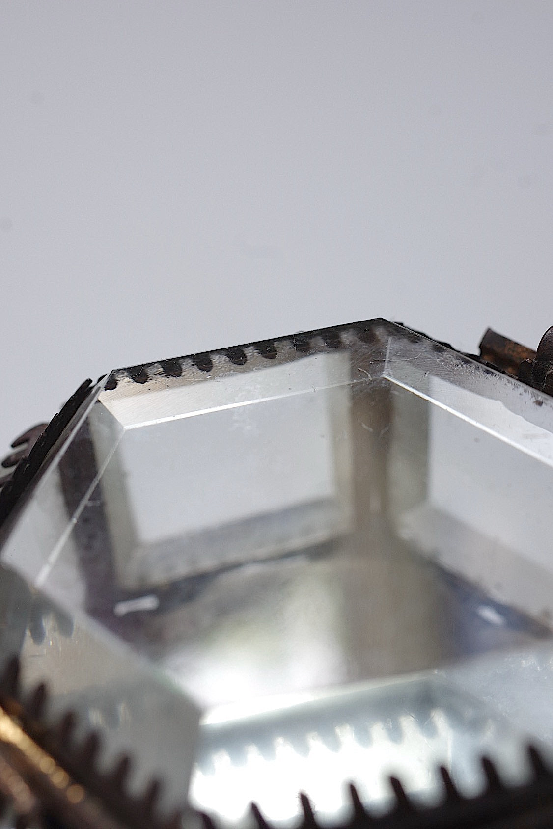 アンティークガラス箱/boite /antique .FR a l'epoque