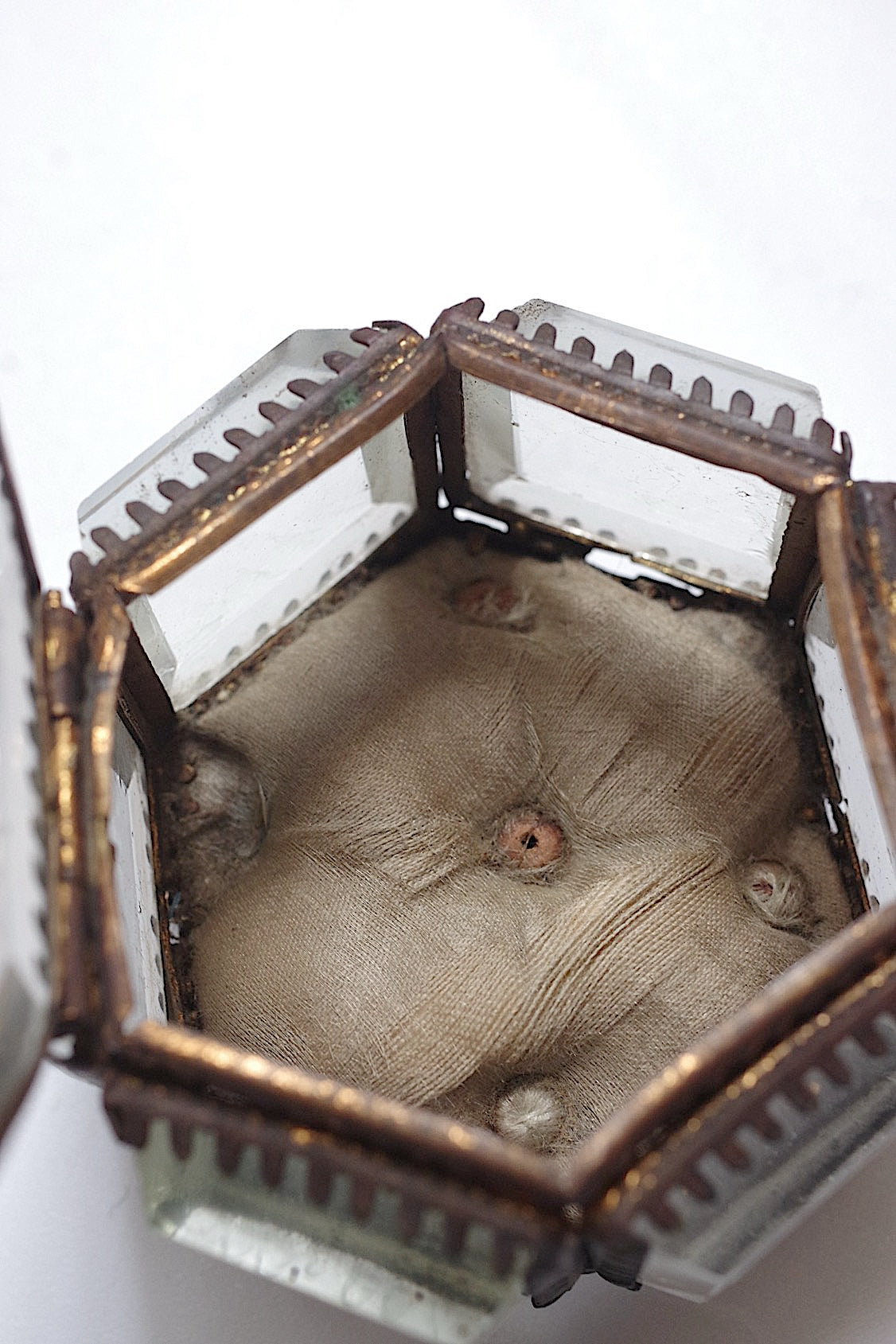 アンティークガラス箱/boite /antique .FR a l'epoque