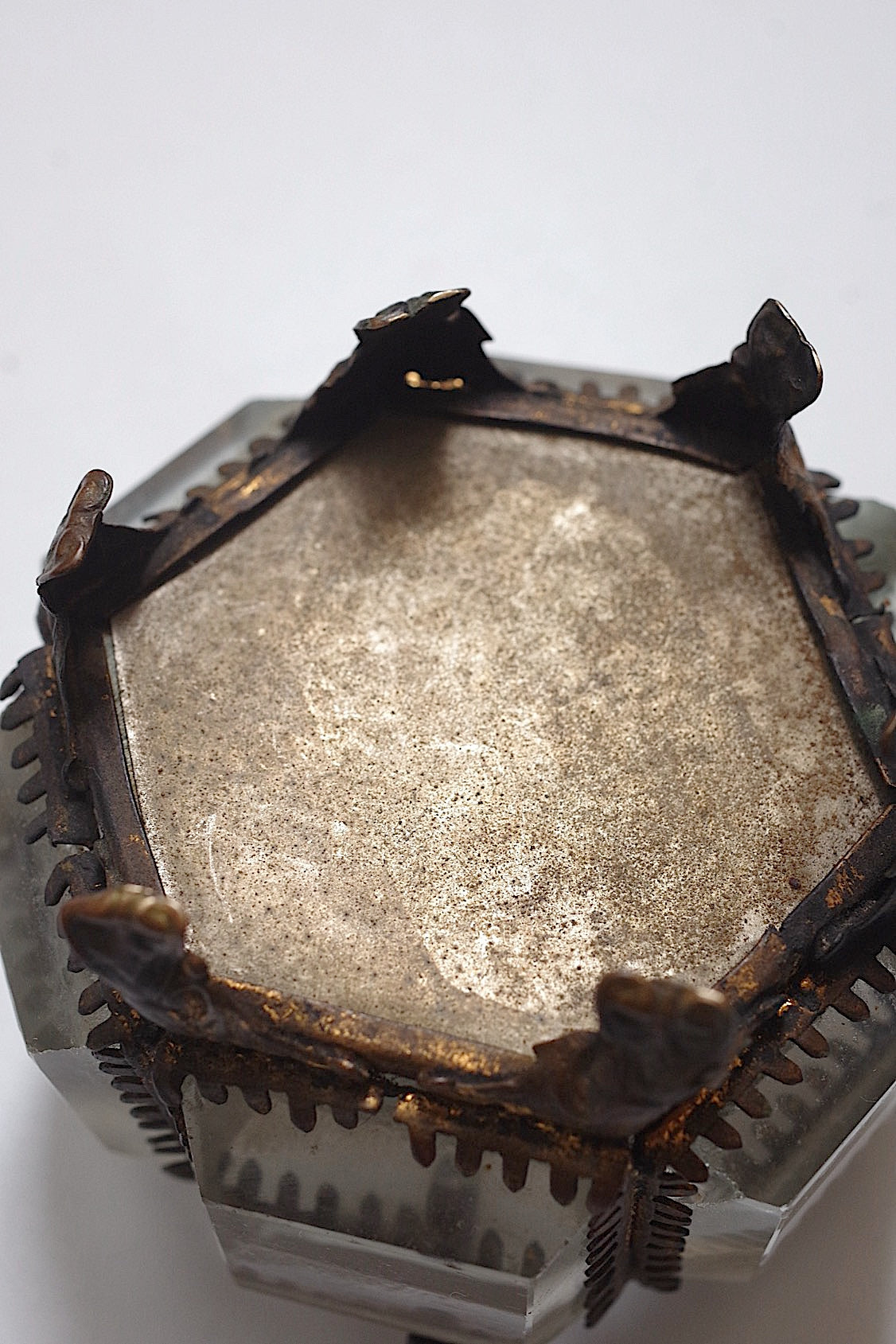 アンティークガラス箱/boite /antique .FR a l'epoque