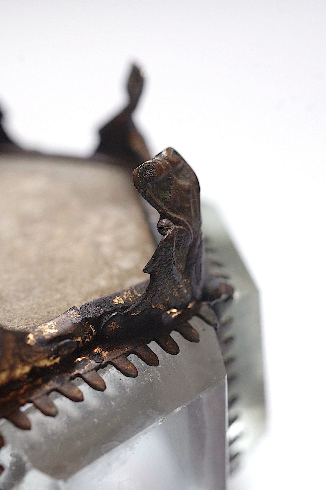 アンティークガラス箱/boite /antique .FR a l'epoque