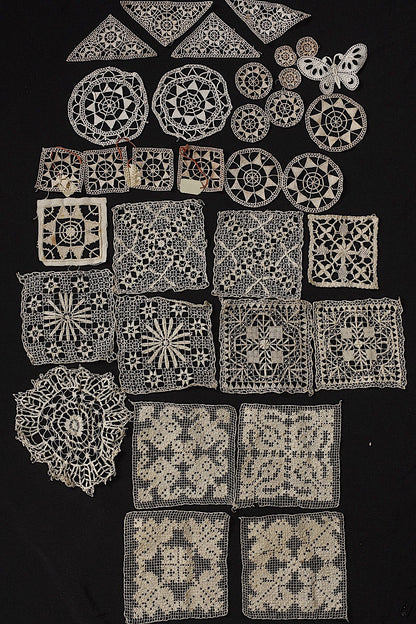 アンティークレースモチーフ33個/dentelle ancienne/antique lace .FR a l'epoque