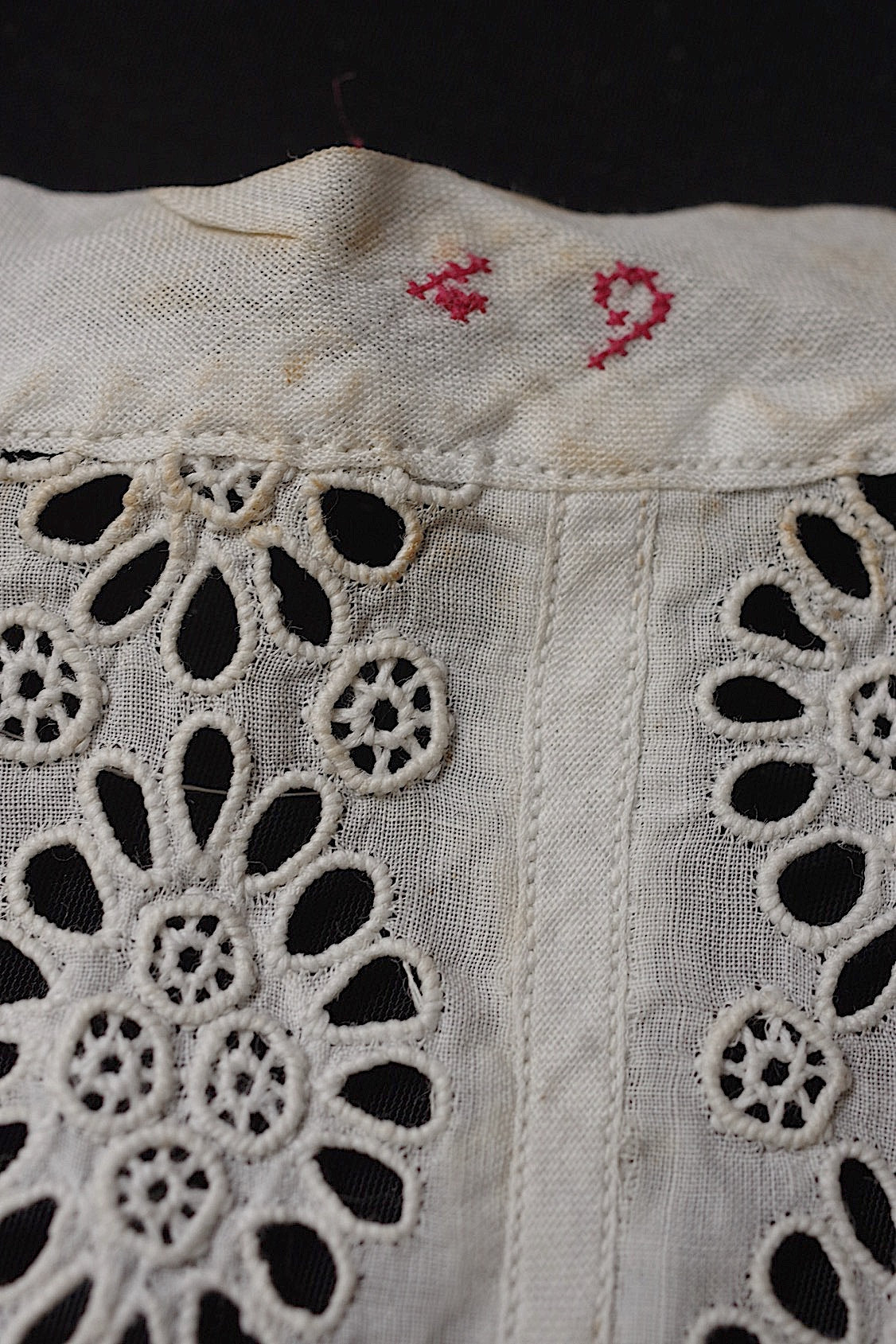 アンティークレース小さな襟/dentelle ancienne/antique lace .FR a l'epoque