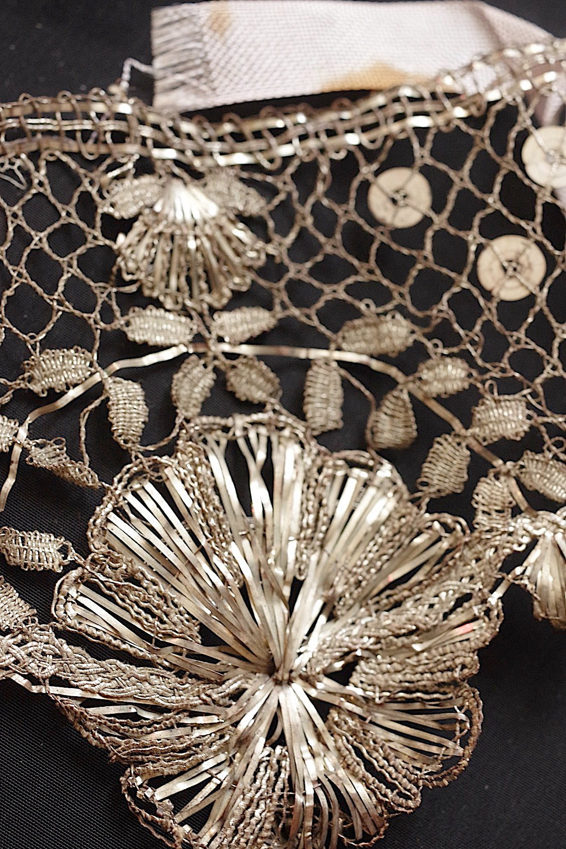 アンティークメタルレース dentelle antique lace 195cm