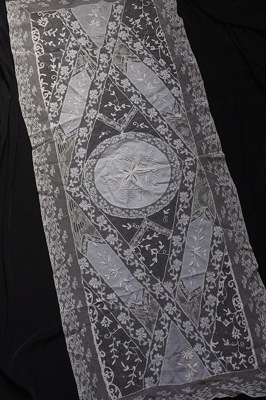Antique lace dentelle antique lace embroidered cloth