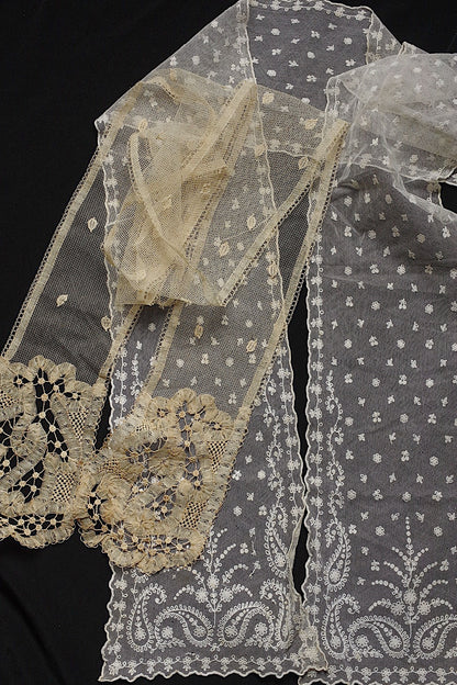 Antique lace dentelle antique lace 2 types of lappets